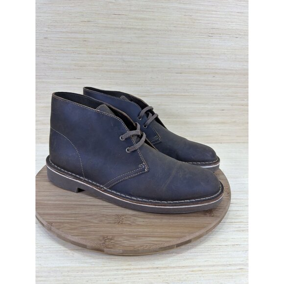 Clarks Bushacre 3 Dark Brown Leather Chuka Boots Mens Size 9 - Picture 3 of 8